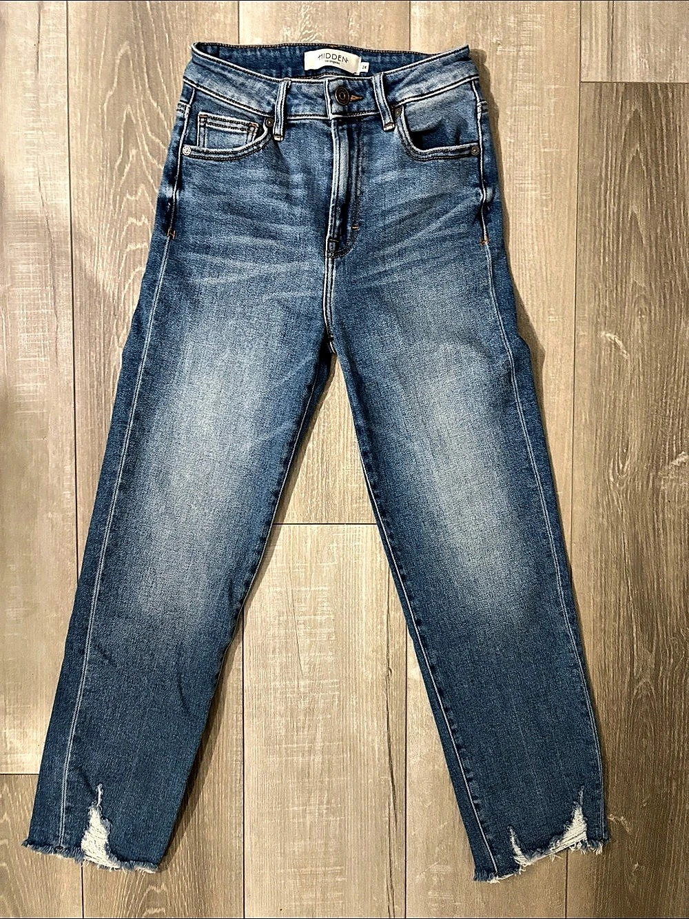 HIDDEN Straight Leg Jeans in Blue Waist 24